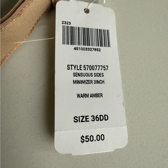 NWT! 36DD Soma Satin Minimizer Bra in warm amber - Picture 2 of 6